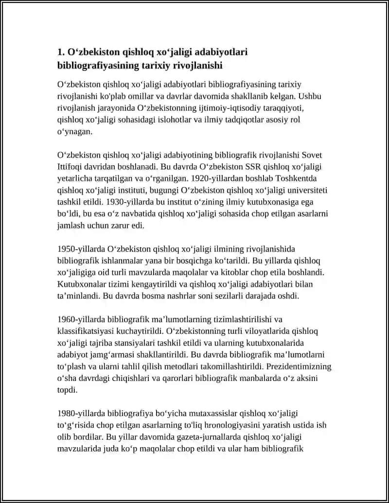 OʻZBEKISTONDA QISHLOQ XOʻJALIGI ADABIYOTLARINI BIBLIOGRAFIYASI 3