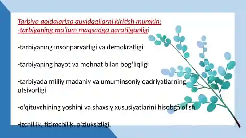 Pedagogik faoliyatda tarbiyat usullari 3