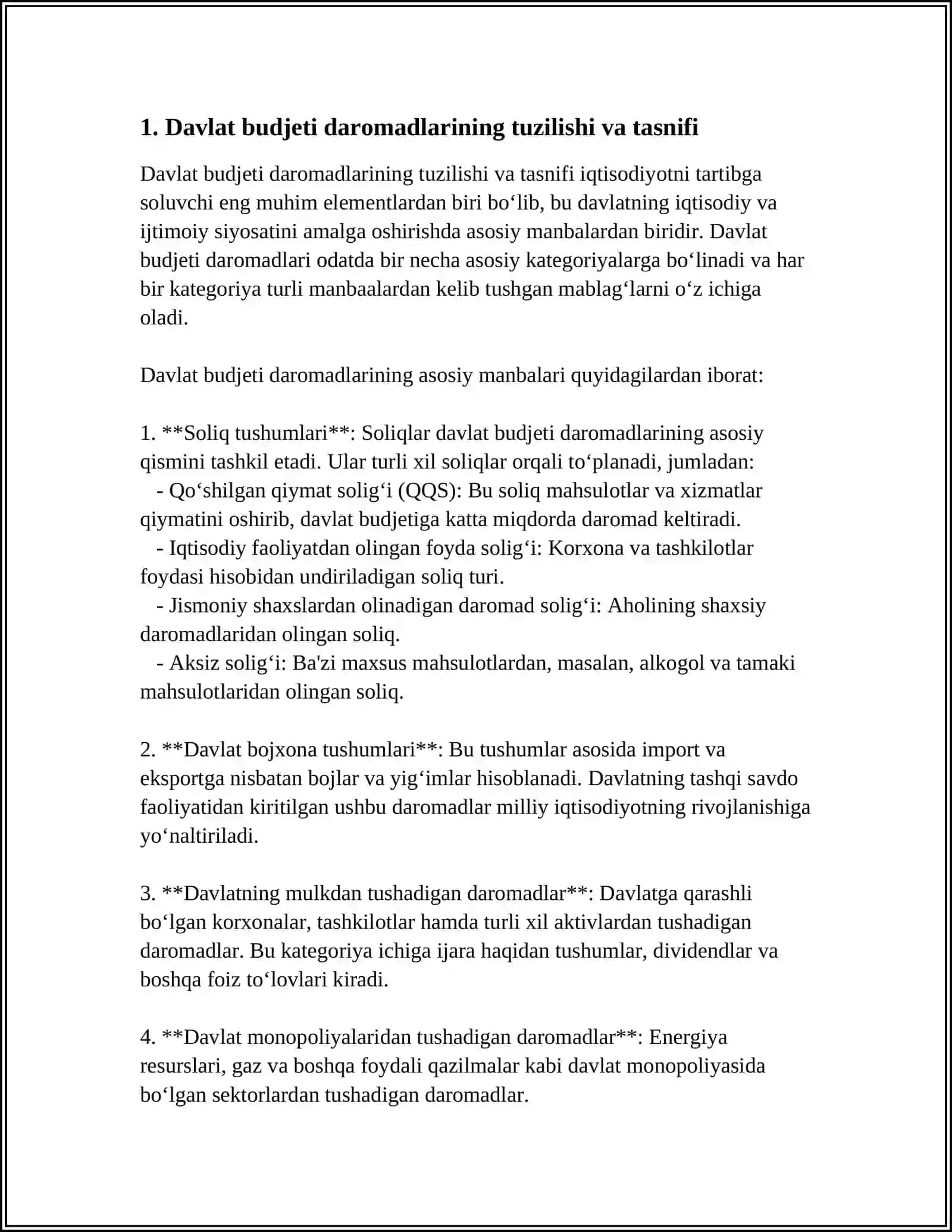 DAVLAT BUDJETI DAROMADLARI VA XARAJATLARI STATISTIKASI 3