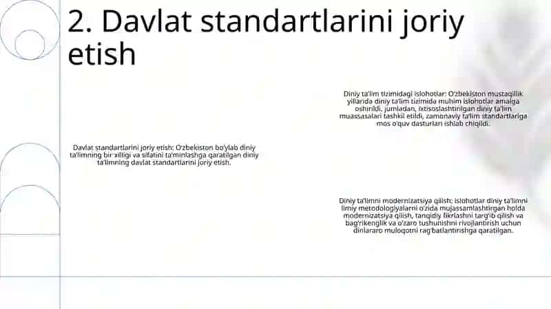 O'Zbekistonda Mustaqillik Yillarda Diniy Ta'Lim Tizimida Amalga Oshirilgan Islohotlar 3
