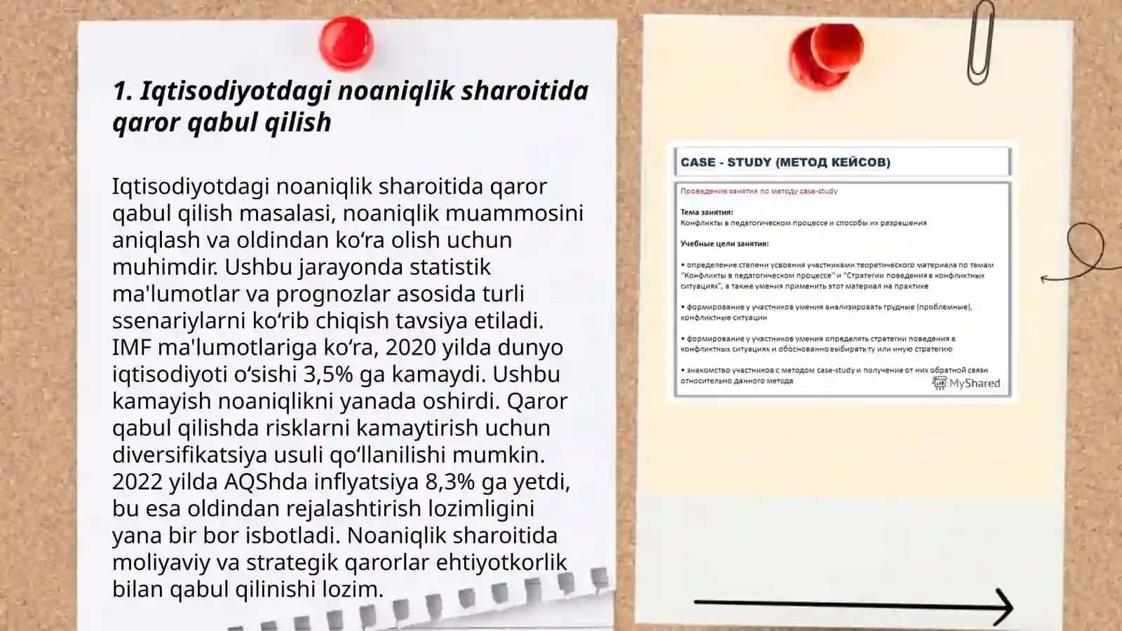 Iqtisodiyotdagi noaniqlik sharoitida qaror qabul qilish 3