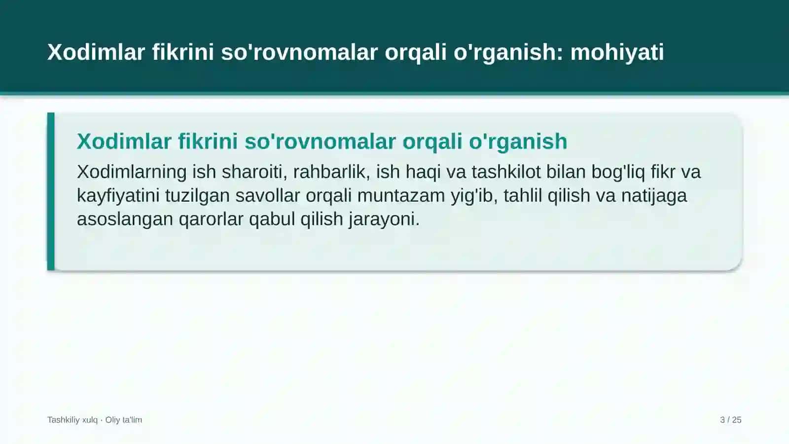 tom yopish ishlarida xodimlar fikrini so'rovnomalar orqali o'rganish 4944 3
