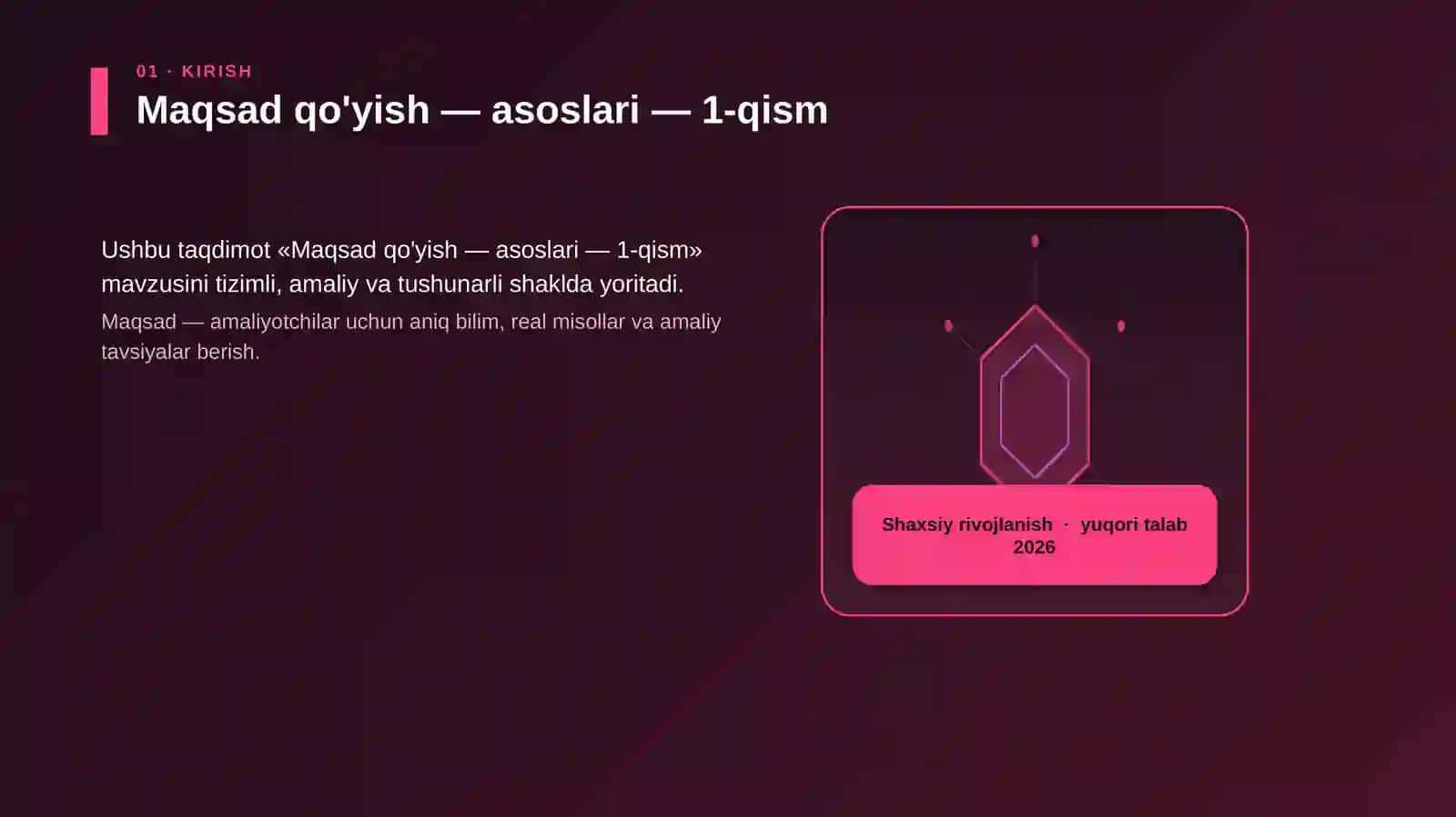 Maqsad qo'yish — asoslari — 1-qism 3