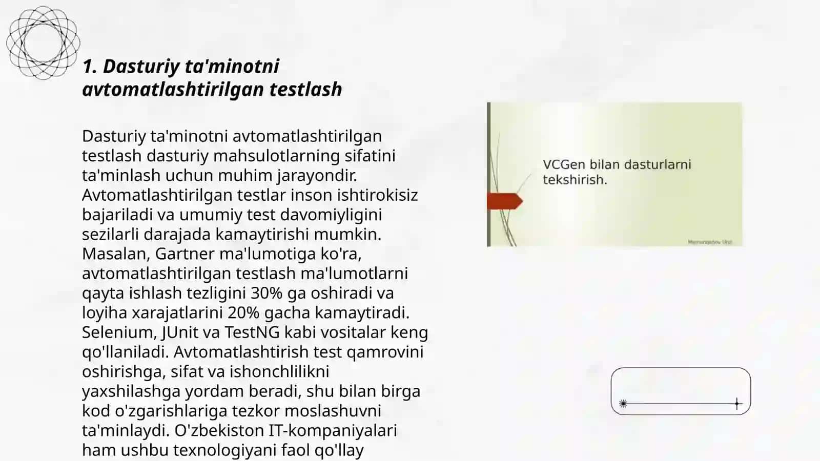 Dasturiy ta'minotni avtomatlashtirilgan testlash 3