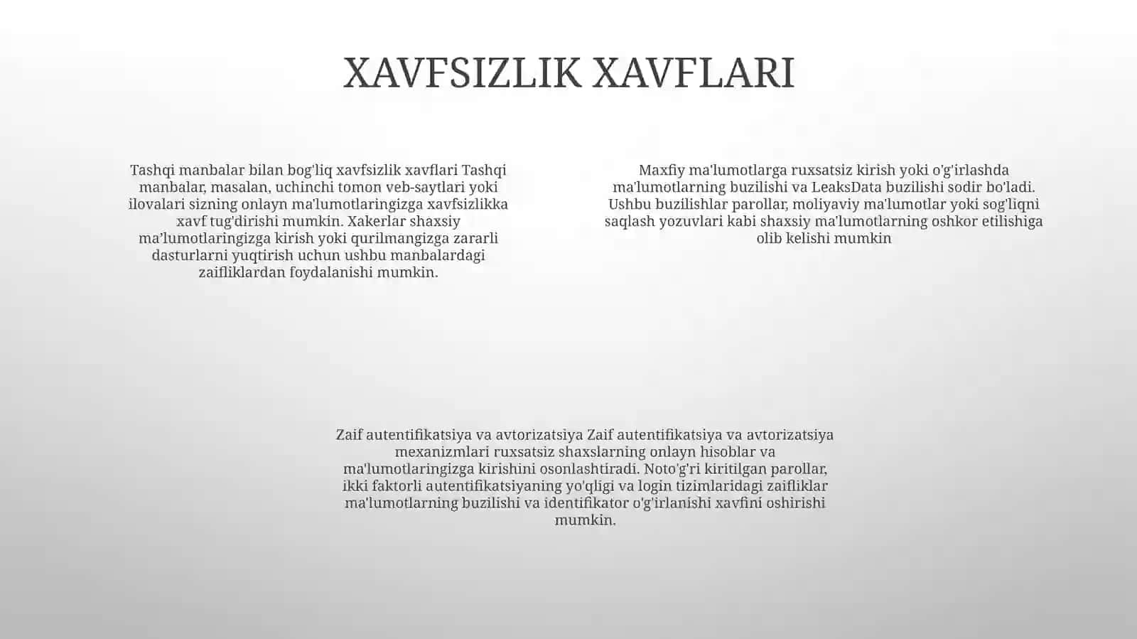 Internetda Saqlanayotgan Axborot Manbaalarining Xavfsizligi Muammolari 3