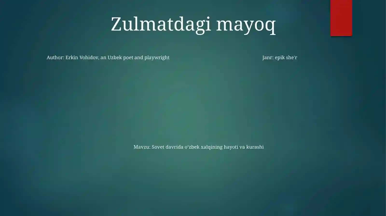 Ustozim-Hayotim Chirog'I 3