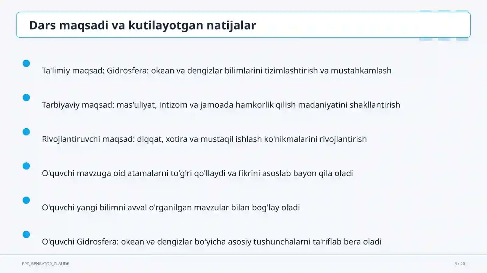 Gidrosfera: okean va dengizlar (6-sinf) 3