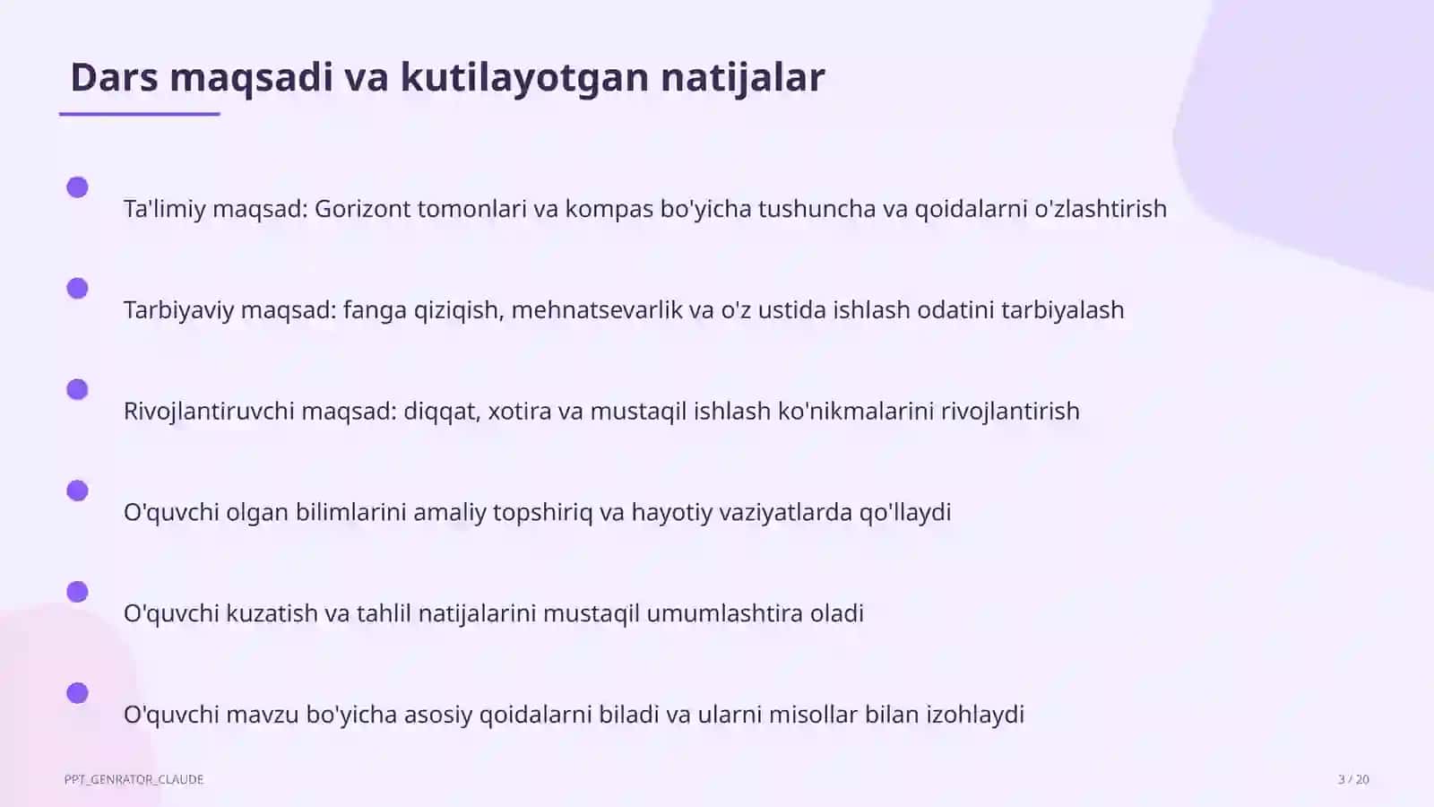 Gorizont tomonlari va kompas (3-sinf) 3