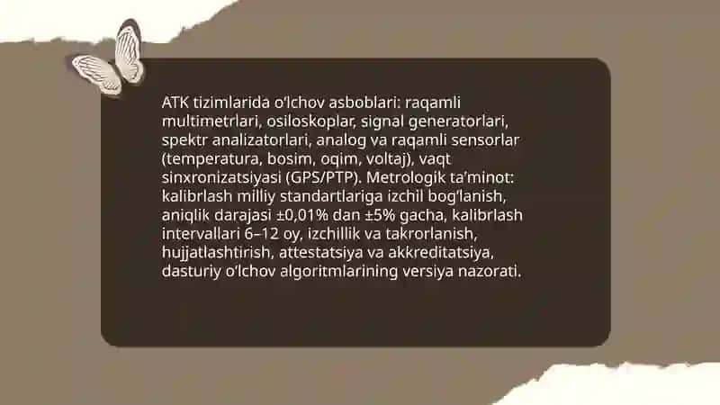ATK sohasida Metrologiya 3