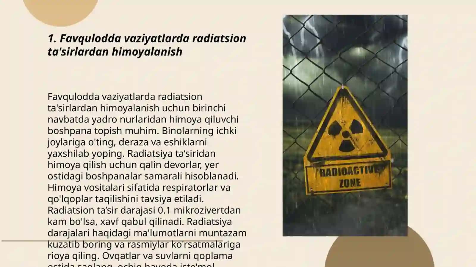 Favqulotda vaziyatlarda radiatsion, kimyoviy vaziyatlarni baholash 3