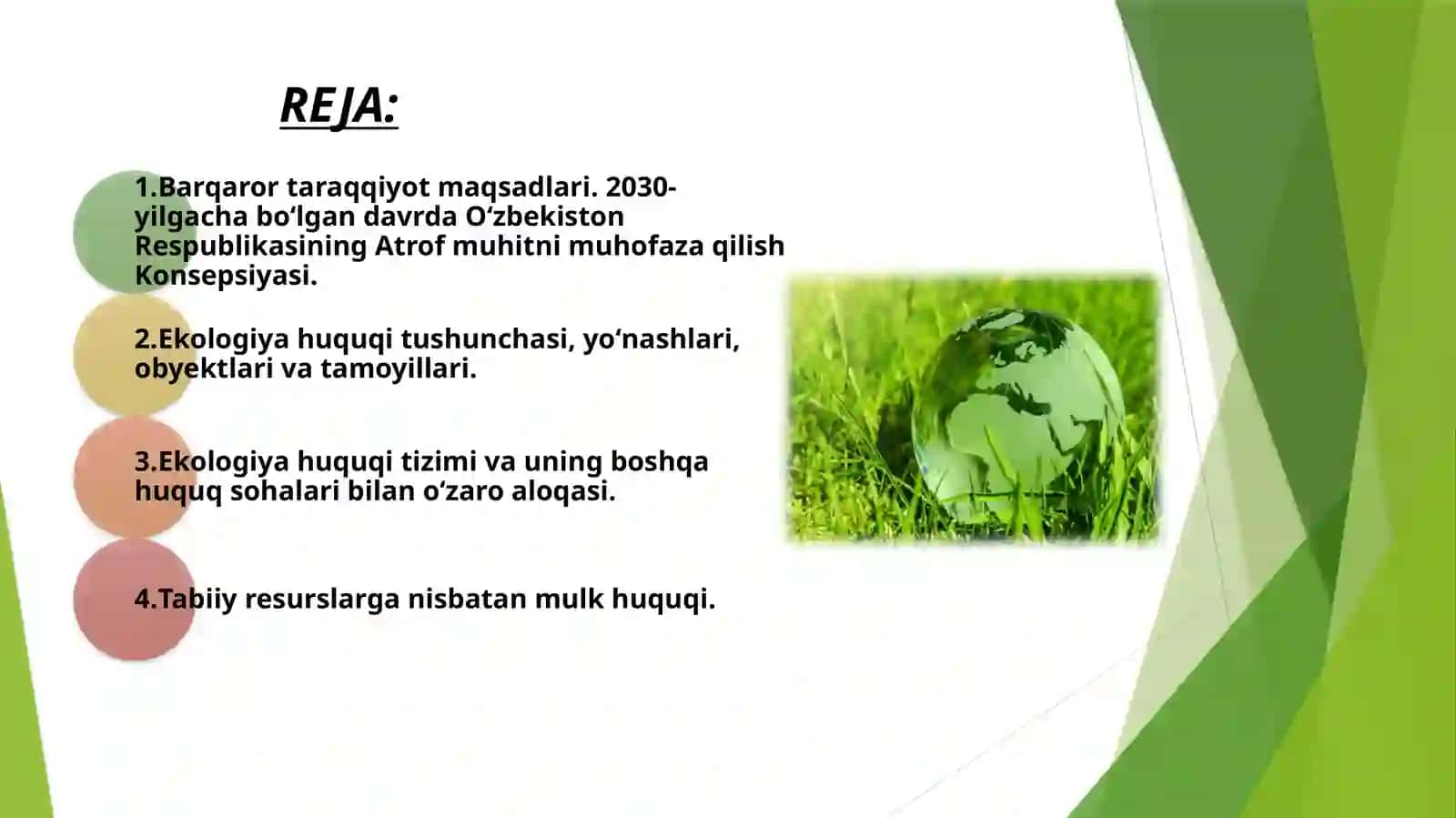 BARQAROR TARAQQIYOT SHAROITIDA EKOLOGIYA HUQUQI 3