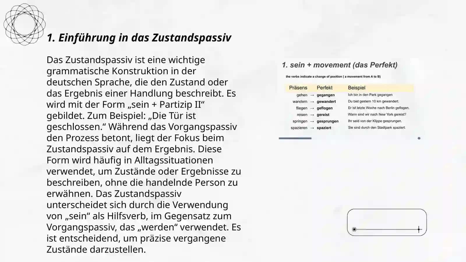 Thema Passiv mit sein |Zustandspassiv 3