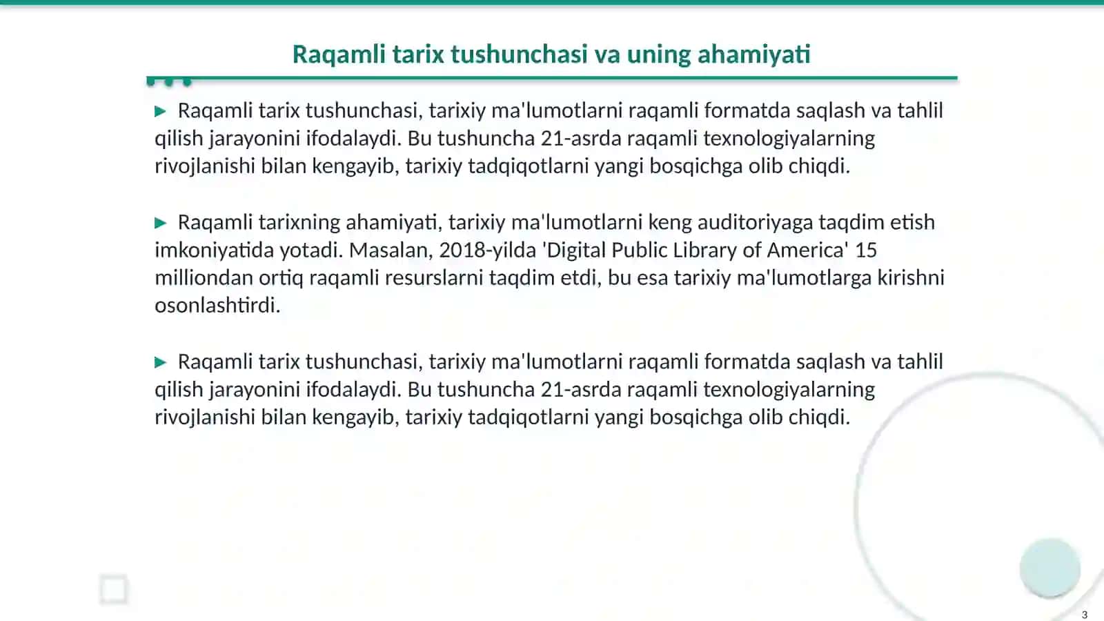 Raqamli tarix tushunchasi 3