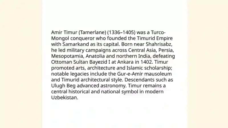 Amir Timur (Tamerlane) 3
