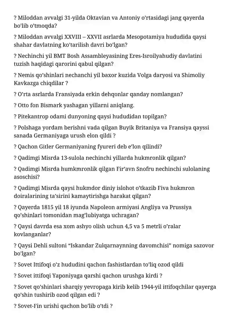 Barcha o’zbek tili guruhlari uchun 3
