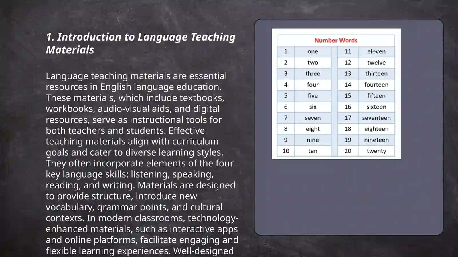 Introduction to Language Teaching Materials 3