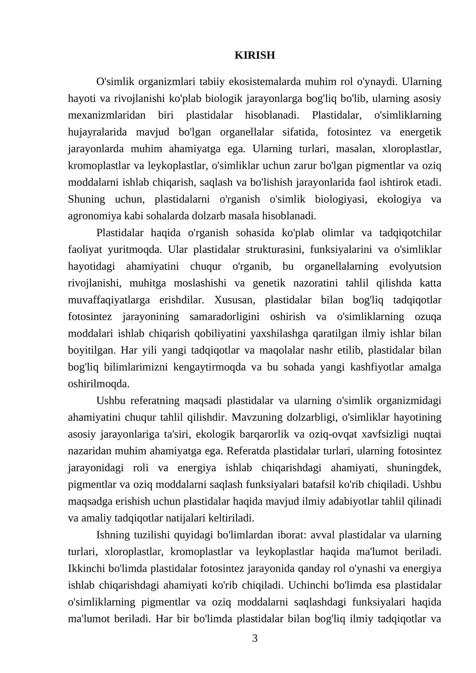 Plastidalarni òsimlik organizimidagi ahamiyati 3