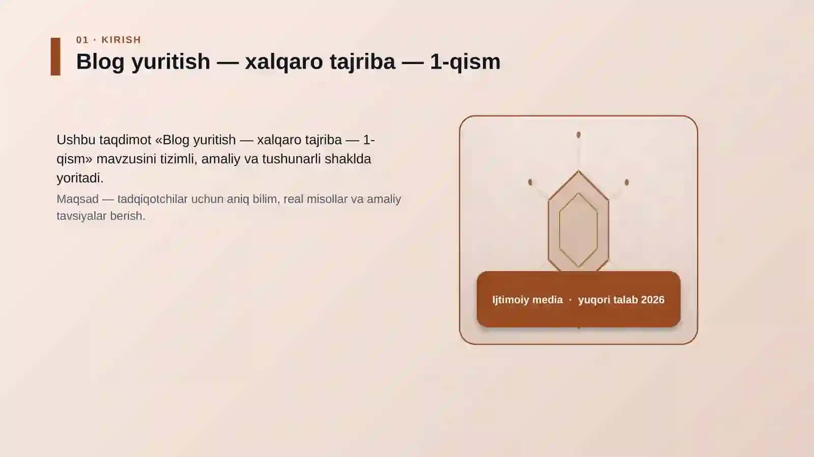 Blog yuritish — xalqaro tajriba — 1-qism 3