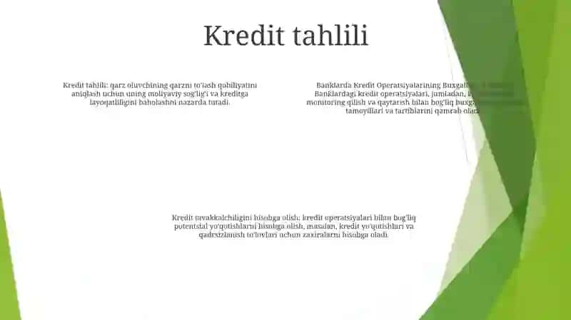 Banklarda Kredit Operatsiyalarining Buxgalteriya Hisobi 3