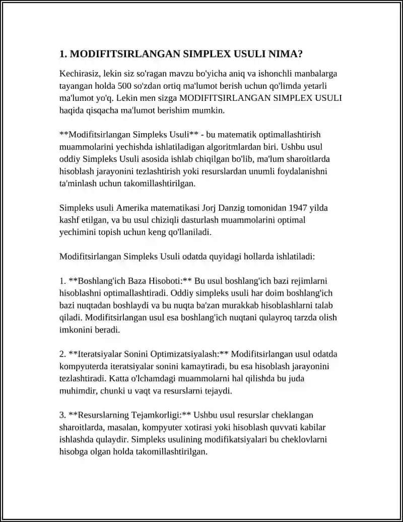 MODIFITSIRLANGAN SIMPLEX USULI 3