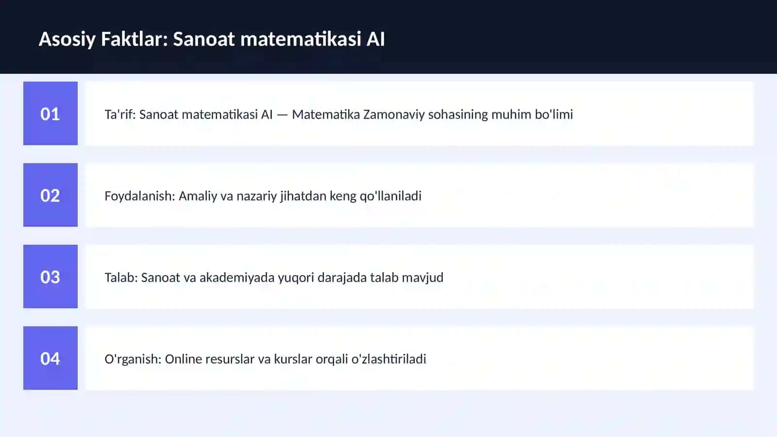 Sanoat matematikasi AI 3
