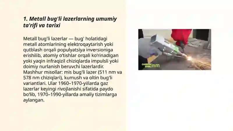 Metall bug'li lazerlar 3