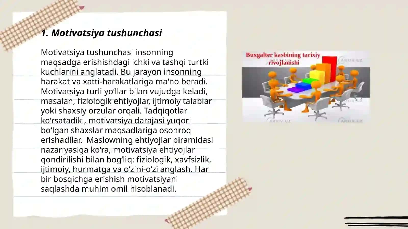 Motivning rivojlanish bosqichlari 3