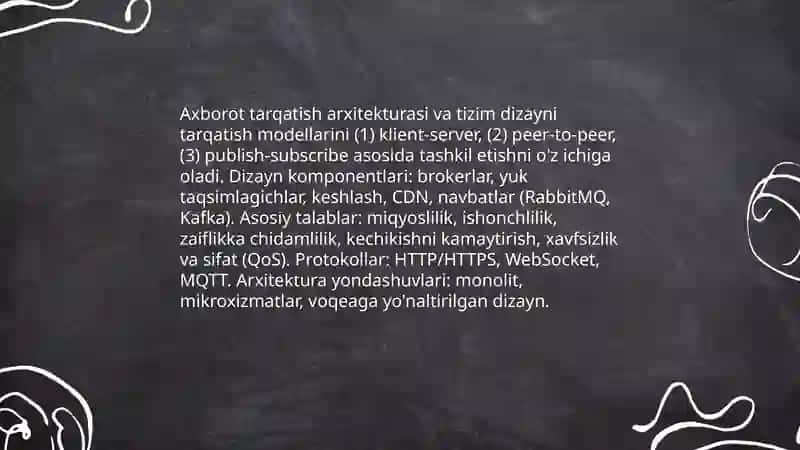 Axborotlarni tarqatish jarayonida texnik va dasturlash vositalari 3