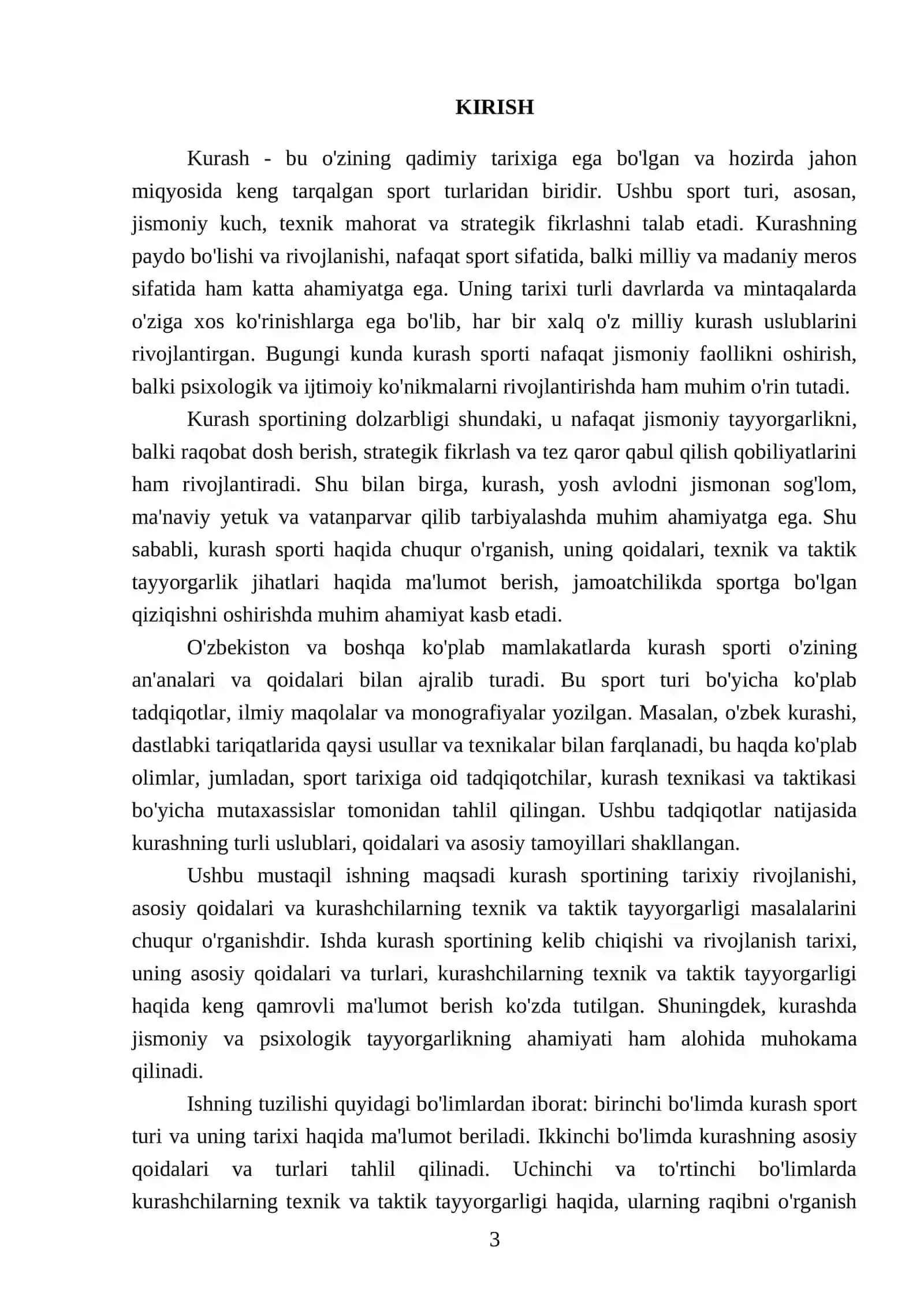 Kurash sport turini tarixi va qoidalari 3