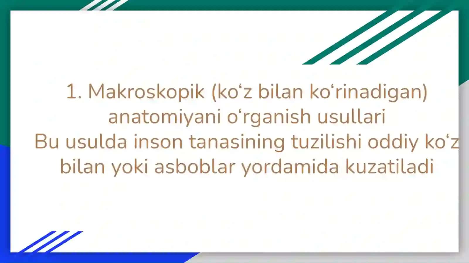 Anatomıya örganıw usulları 3