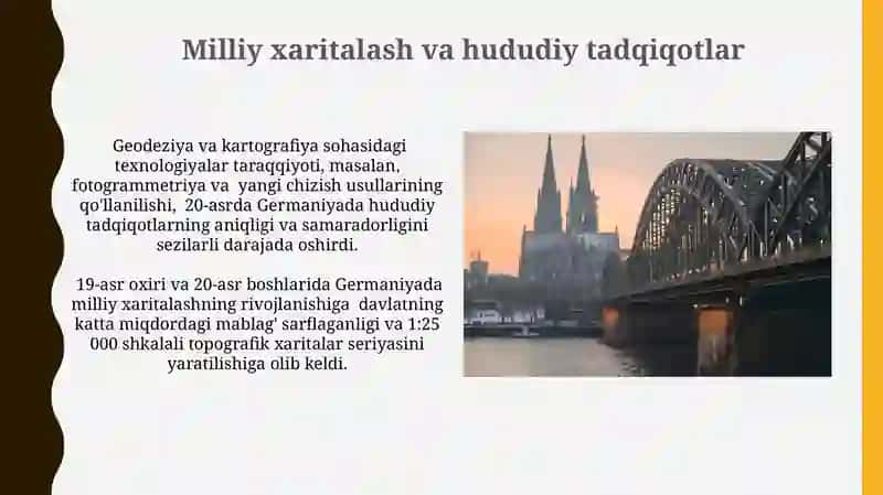 Germaniyada XIX- XXI asrlarda geografiyaning rivojlanish haqida tushuncha 3
