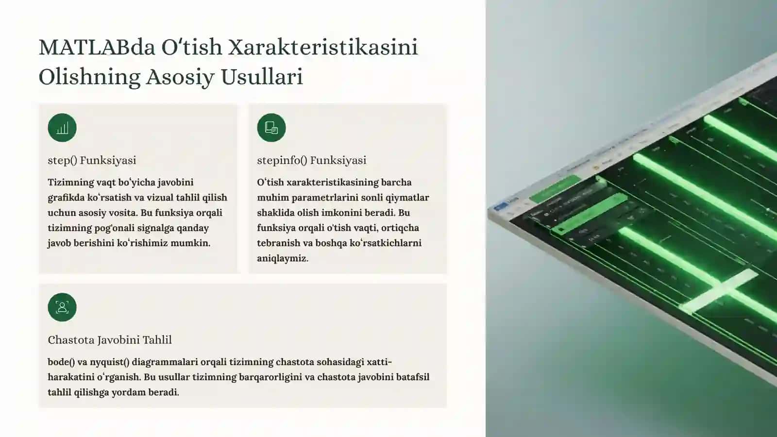 MATLABda Oʻtish Xarakteristikasini Olish 3