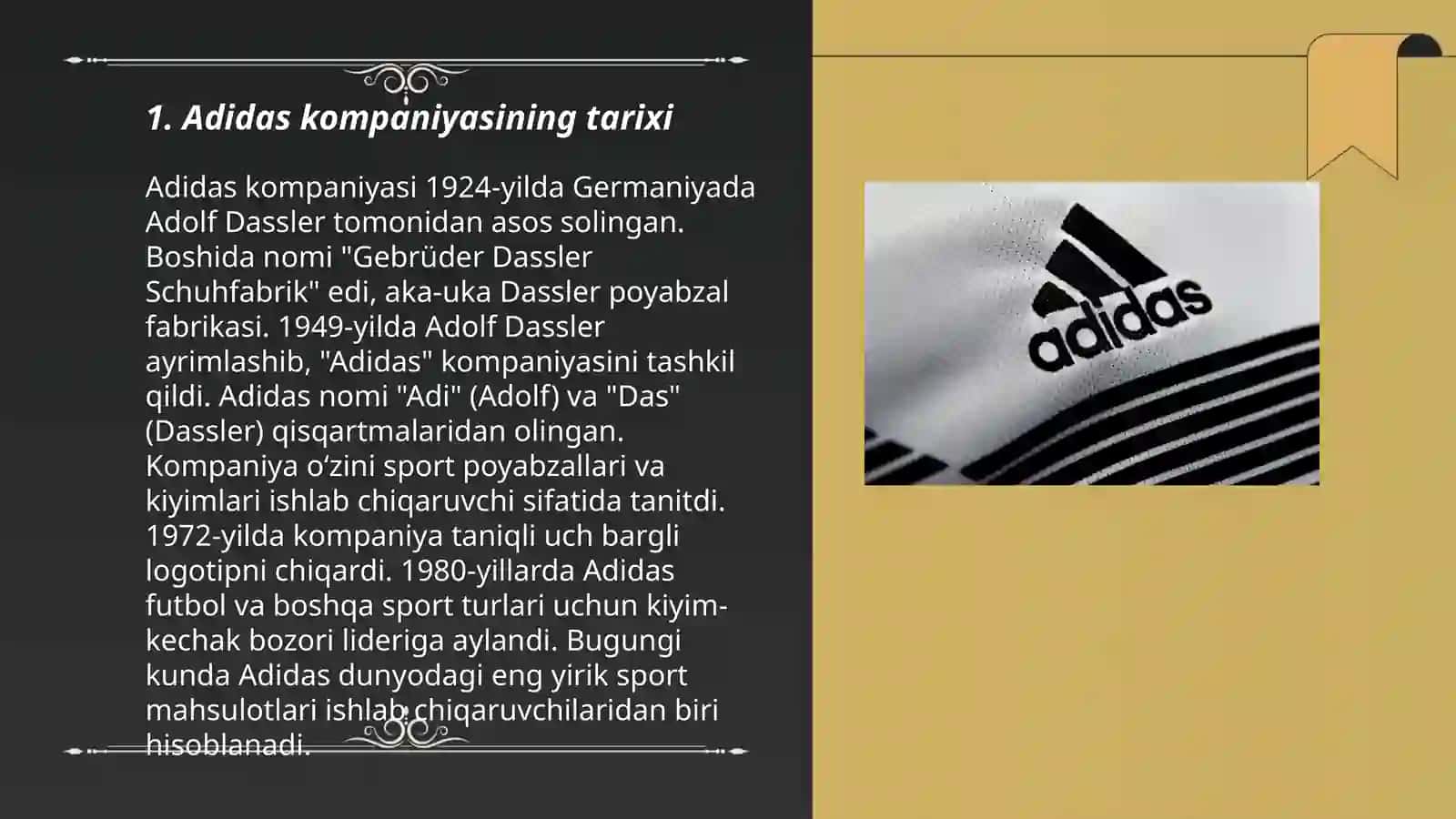 Adidas kompaniyasining tarixi 3