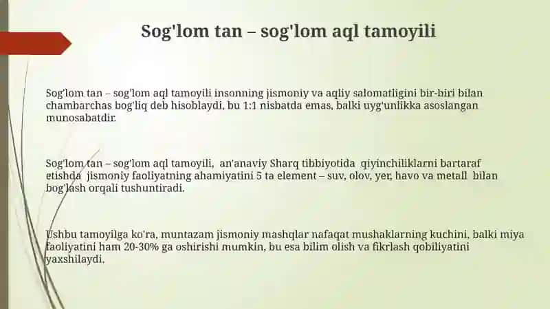 Sharq mutafakkirlarining jismoniy tarbiya haqidagi qarashlari 3