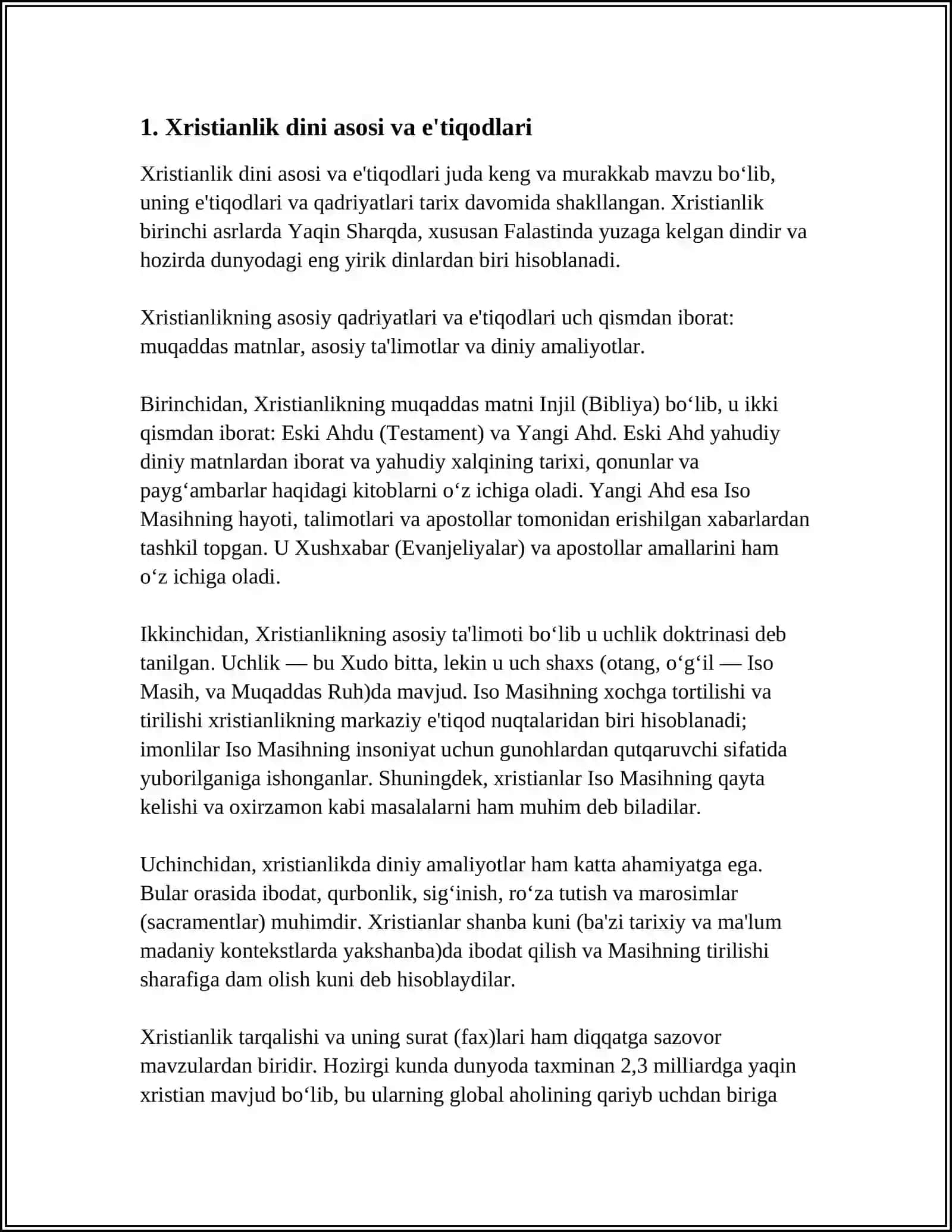XRISTIANLIK DINI 3