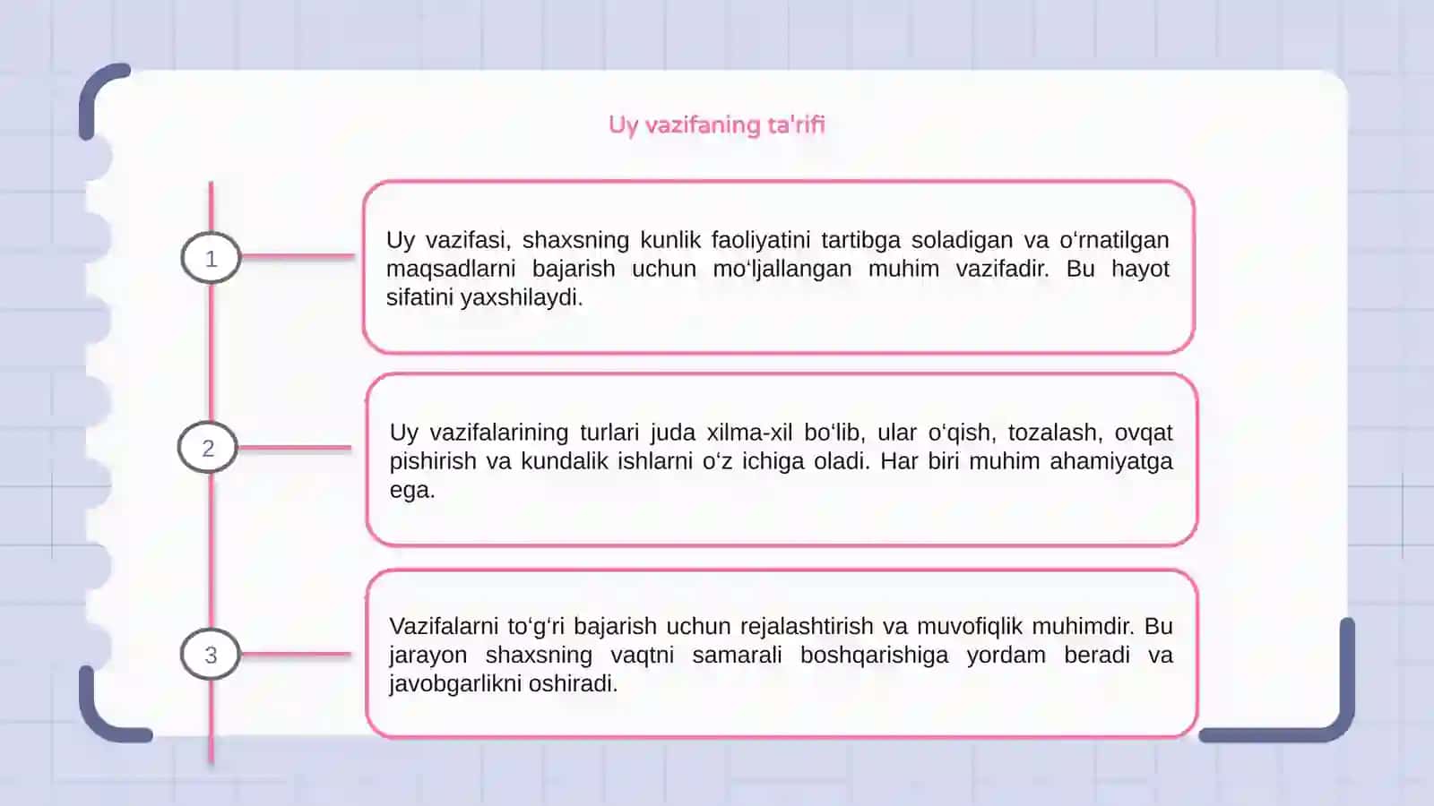 Uy vazifaning turlari 3