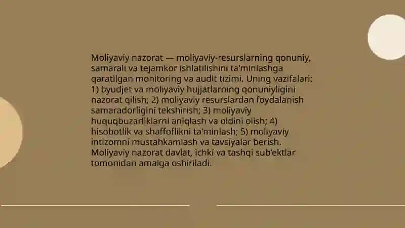 Moliyaviy nazorat 3