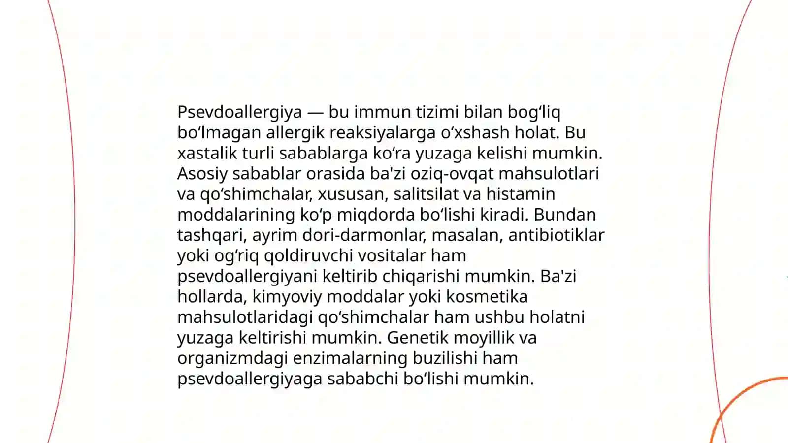 Psevdoallergiya.Atopik kasalliklar haqida tushuncha, dori va ozuqaviy allergiya 3