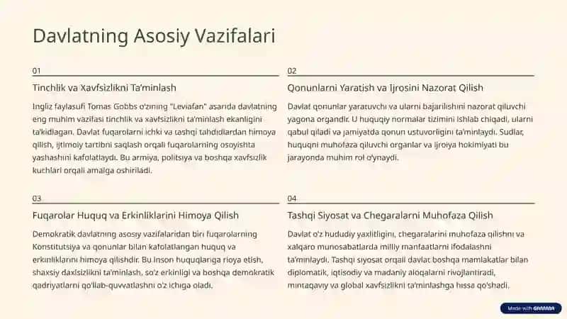 Davlat va davlat muassasalari. Jamiyatni boshqarish 3