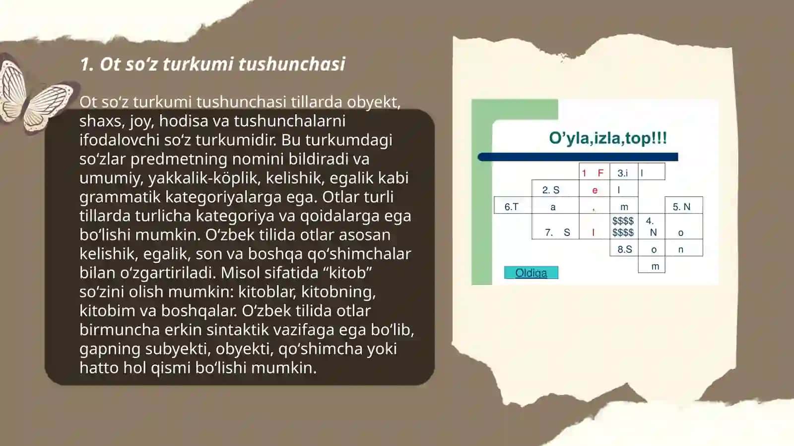 Ot soʻz turkumini oʻrganishda qoʻllaniladigan koʻrgazmalar 3