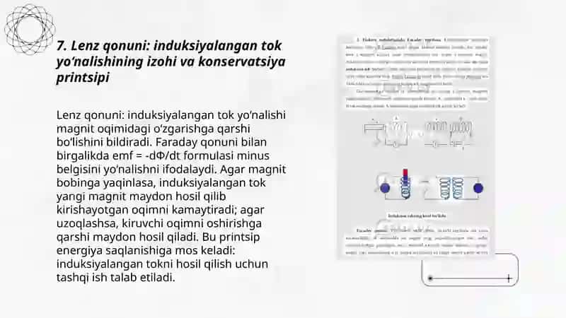 Chap va O'ng qol qoidasi,Elektromagnit induksiya hodisasi va O'zaro induksiya qonunlari 3