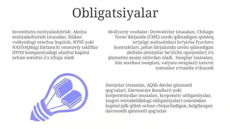 Investitsiyalarni moliyalashtirish va moliyaviy vositalar 3