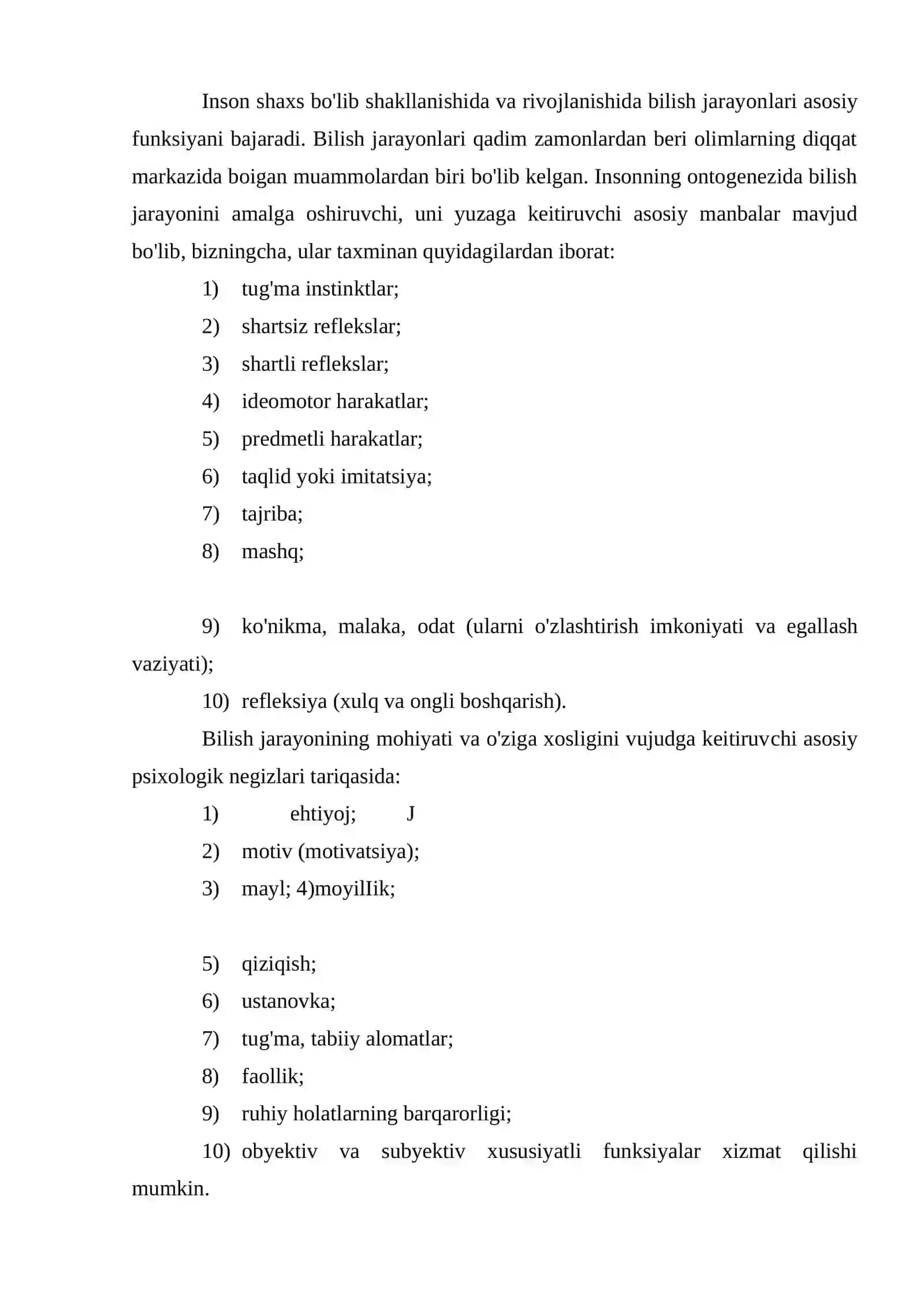 Bilish faoliyatiga umumiy tavsif 3
