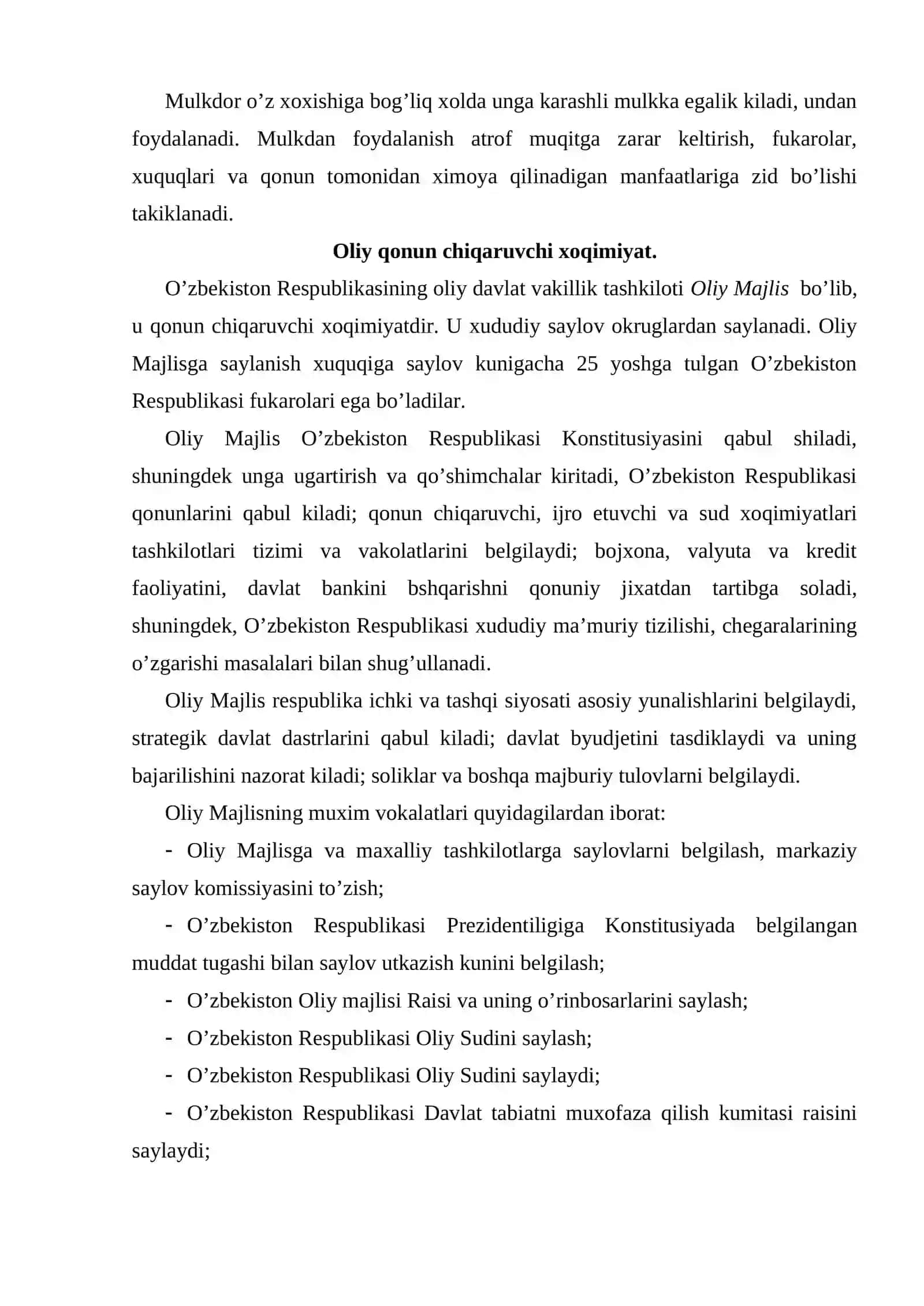 O'zbekiston Respublikasida davlat hoqimiyati 3