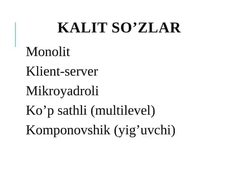 OPERATSION TIZIMLAR SINFLANISHI 3