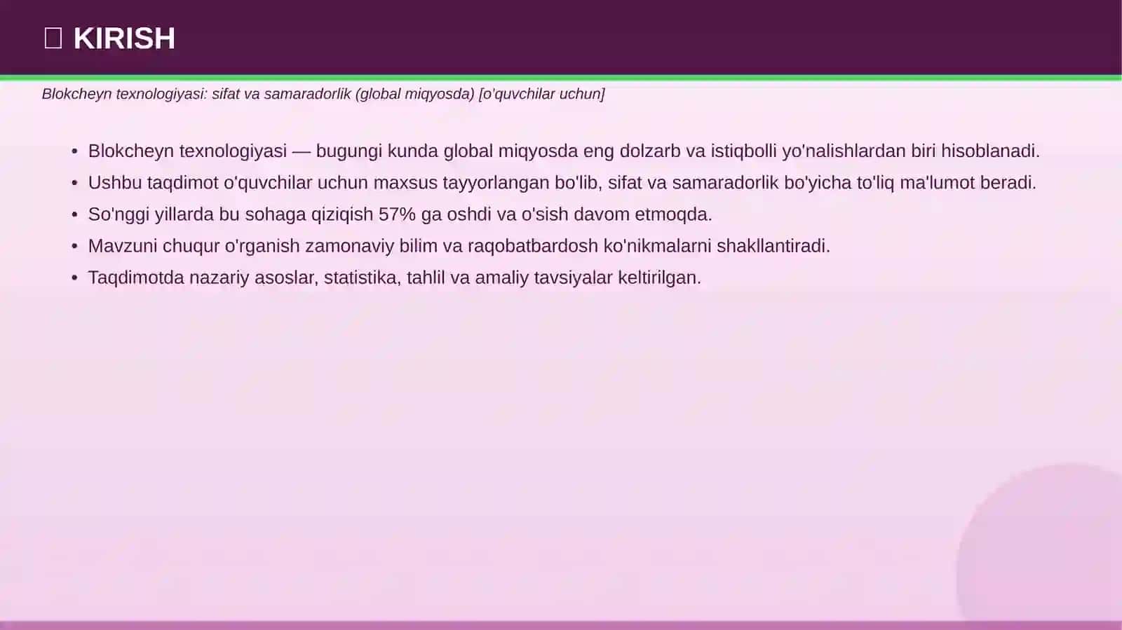Blokcheyn texnologiyasi: sifat va samaradorlik 3
