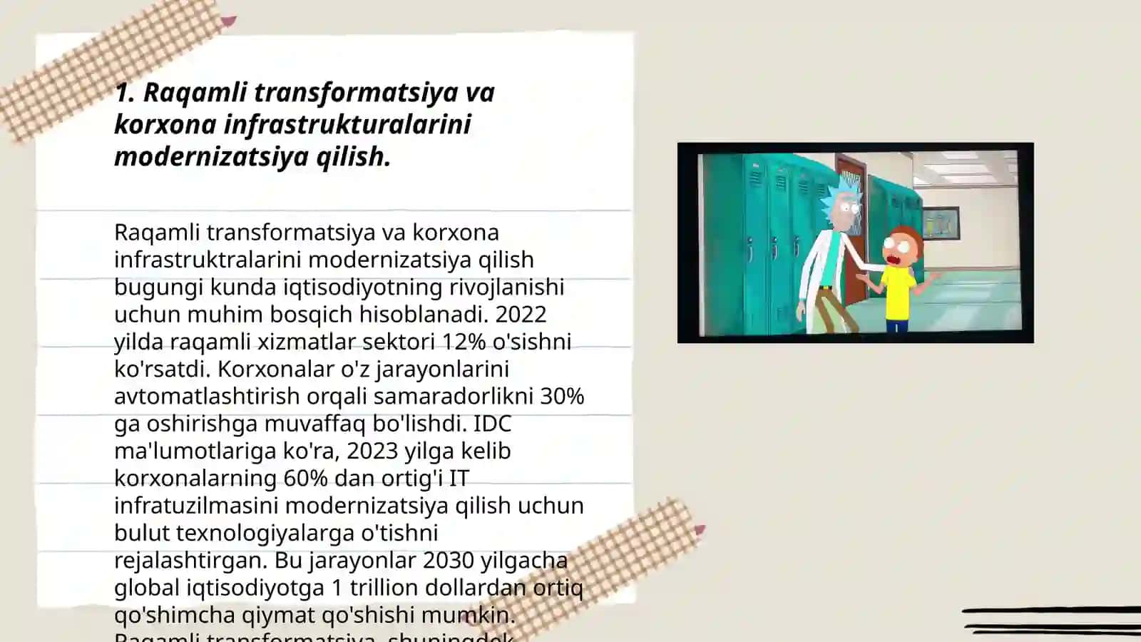 Raqamli transformatsiya va korxona infrastrukturalarini modernizatsiya qilish 3