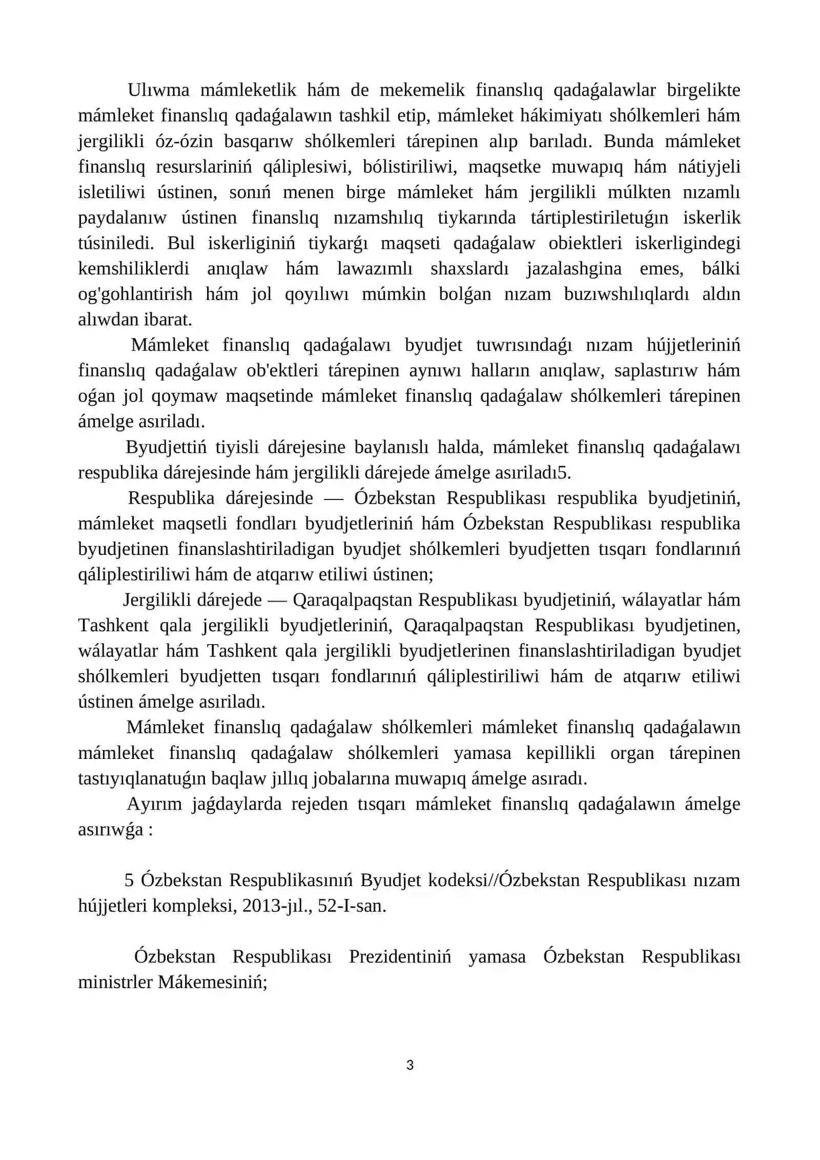 Finanslıq qadaǵalawdıń túrleri, forma hám usılları 3