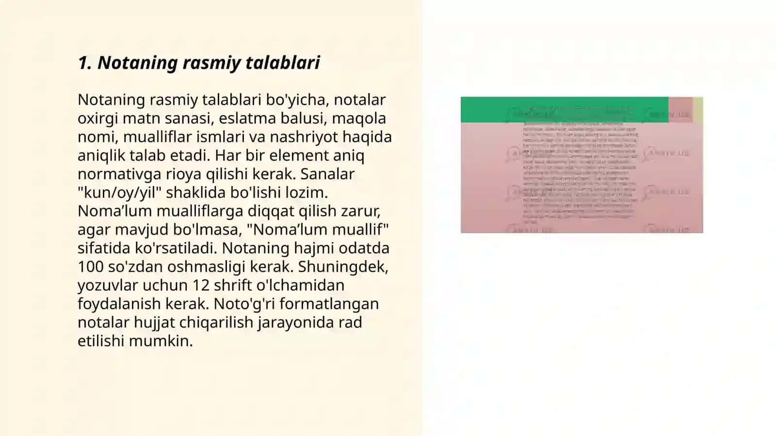 Diplomatik hujjatlar (Nota, Bayonot,Memorandum,Qaydnoma (Protokol) Rasmiy xati,ilova xati 3