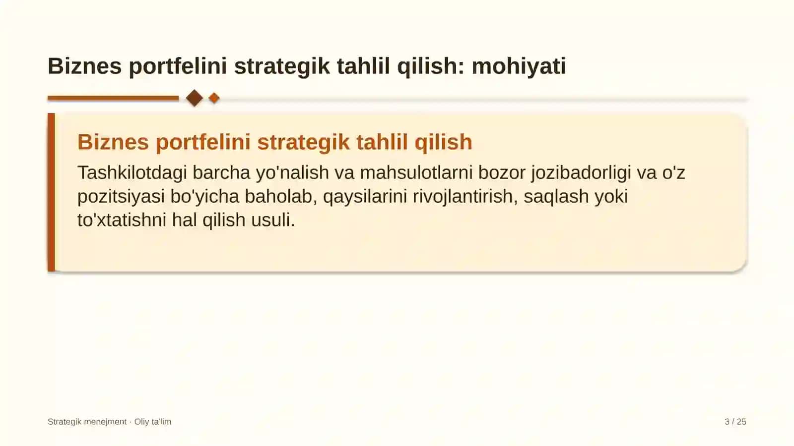 Festival turizmida biznes portfelini strategik tahlil qilish 3